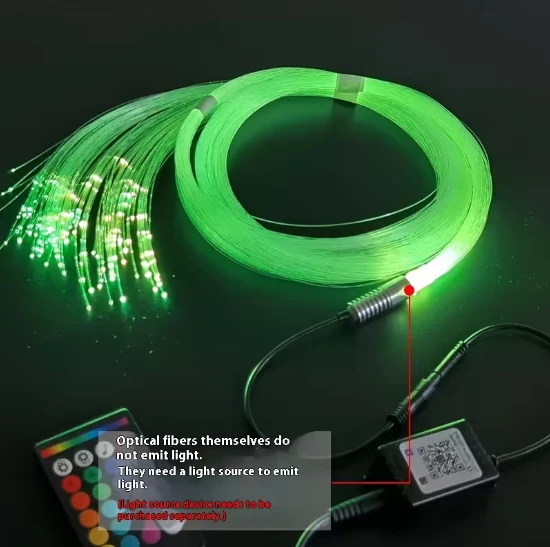 PMMA LED tolali optik Rojdestvo sahnasi dekorativ chiroqlari suv o'tkazmaydigan ilovalarni boshqarish